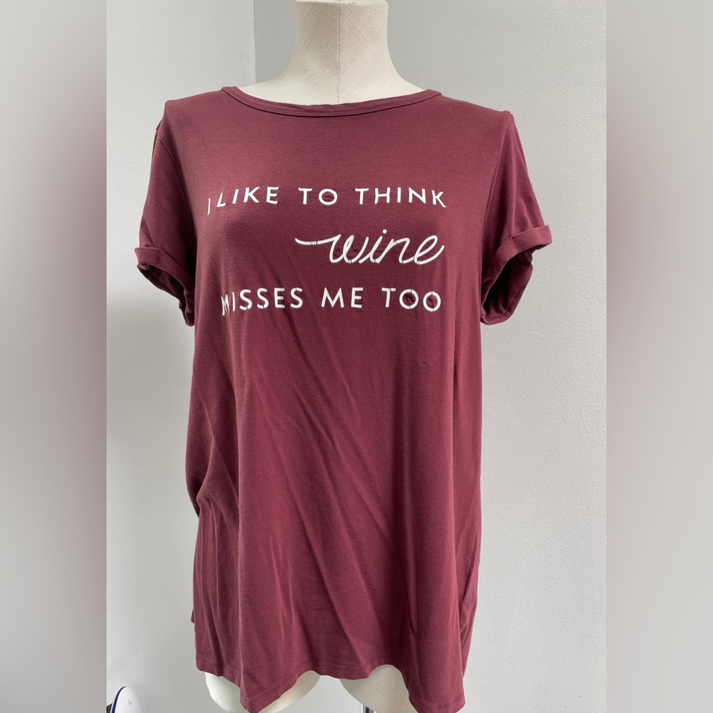 A Pea in the Pod Wine Maternity Shirt- Size L- Gently Worn- SO SOFT